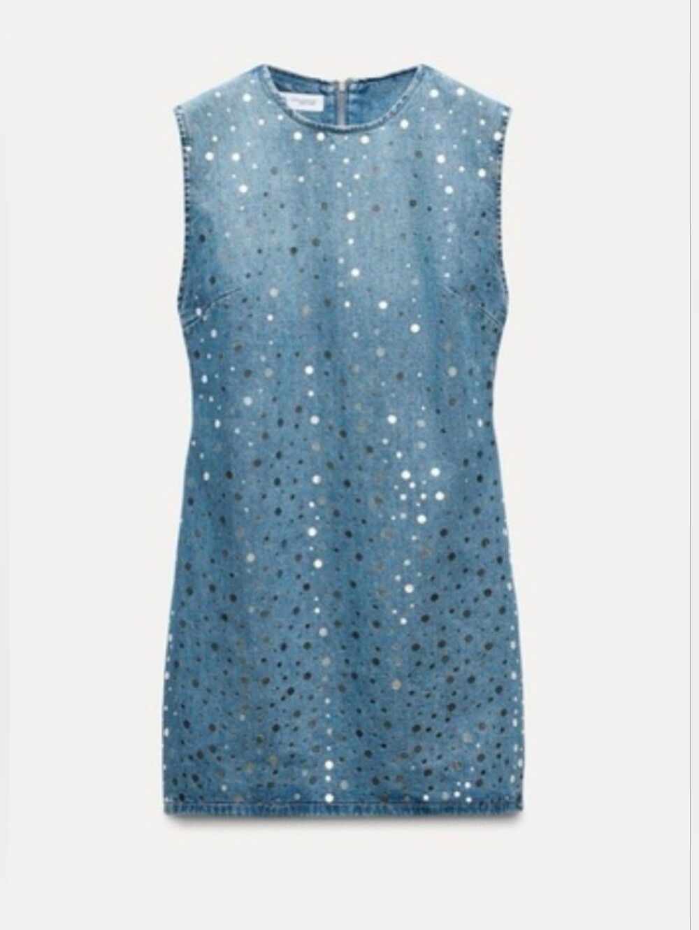 Sz XS S NEW ZARA TRF DENIM MIRROR DRESS